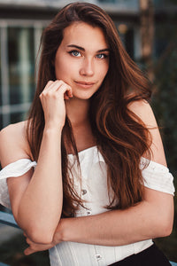 White Cotton Straight Bustline Corset Top With Off The Shoulder Sleeves