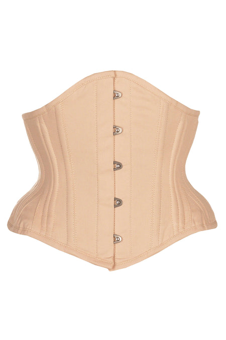 Beige Cotton Waist Training Waspie Corset