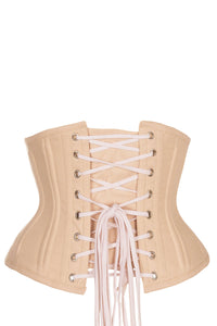 Beige Cotton Waist Training Waspie Corset