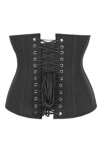 Single Layer Longline Underbust Corset in Black