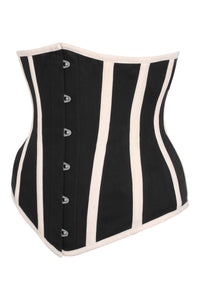 Black and Beige Single Layer Underbust Corset