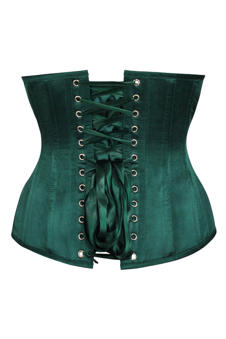 Long Dark Green Underbust Waist Taming Corset