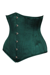 Long Dark Green Underbust Waist Taming Corset