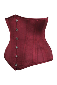 Long Burgundy Underbust Waist Taming Corset