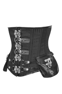 Black Striped Pirate Underbust Corset