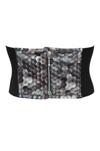 Snakeskin Print Effect Corset Belt