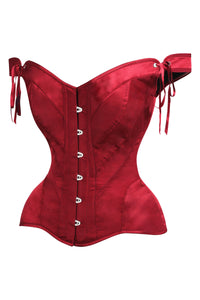 Lipstick Red Sleeved Corset