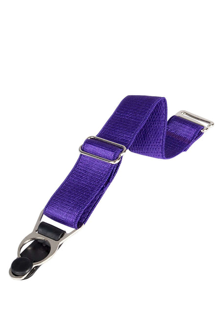 6 x Steel Suspender Clips In Purple