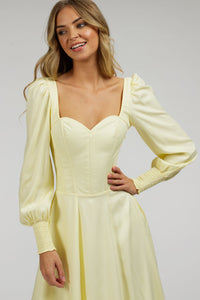 Corset Story SC-057 Sunflower Lemon Sorbet Corset Dress with Long Sleeves