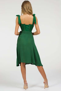 Corset Story SC-093 Agapanthus Heritage Green Rayon Asymmetric Wrap Skirt