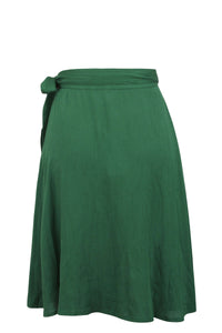 Corset Story SC-093 Agapanthus Heritage Green Rayon Asymmetric Wrap Skirt