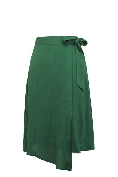 Corset Story SC-093 Agapanthus Heritage Green Rayon Asymmetric Wrap Skirt