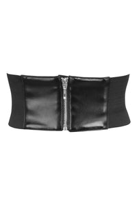 Gothic Black Faux Leather Corset Inspired Belt