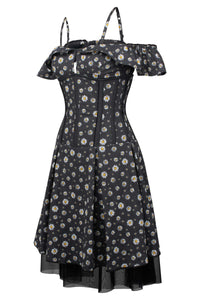 Corset Story SDS031 Bardot Americana Daisy Print Corset Dress