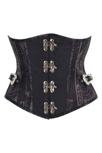 Astrologica Black Underbust Corset with Ornate Swing Hooks