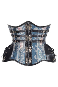 Steampunk Rose Garden Underbust Corset with Swing Hooks