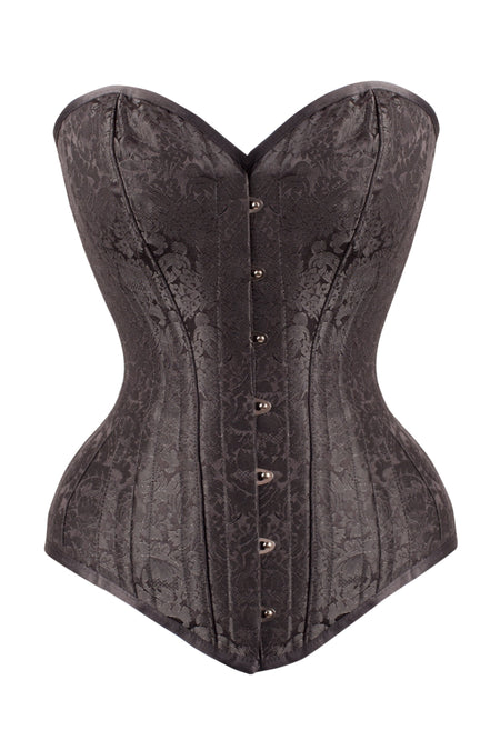 Corset Story WT-066 Long Black Brocade Expert Waist Training Corset