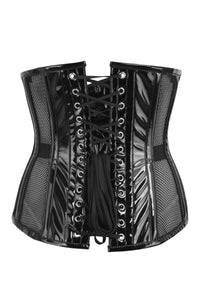 Corset Story BC-036 Black PVC Mesh Underbust Corset