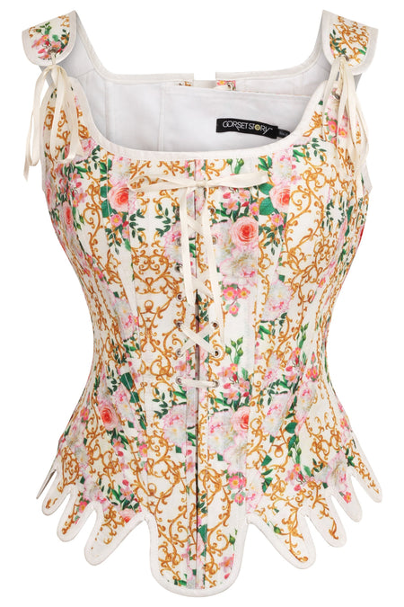 Floral Print Historically Inspired Overbust Corset