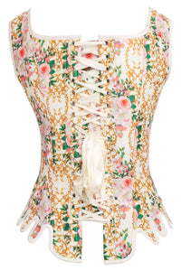 Floral Print Historically Inspired Overbust Corset