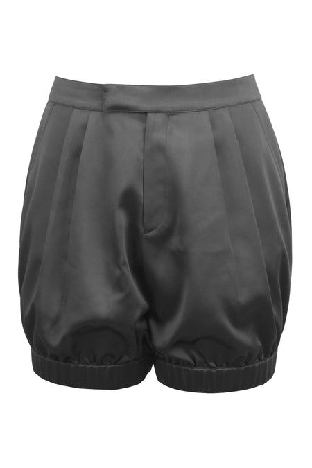 Minnie Black Satin Bloomer Shorts With Pockets