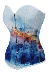 Corset Story MY-607 Misty Mountain Print Overbust Corset