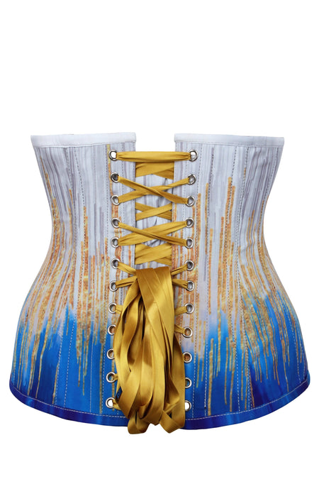 Corset Story MY-616 Blue and Gold Underbust Corset