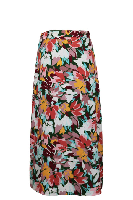 Corset Story SC-086 Rosa Floral Explosion Viscose Midi Wrap Skirt