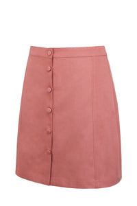 Corset Story SC-096 Poppy Dusk Rose Cotton Twill Skirt With Self Covered Buttons